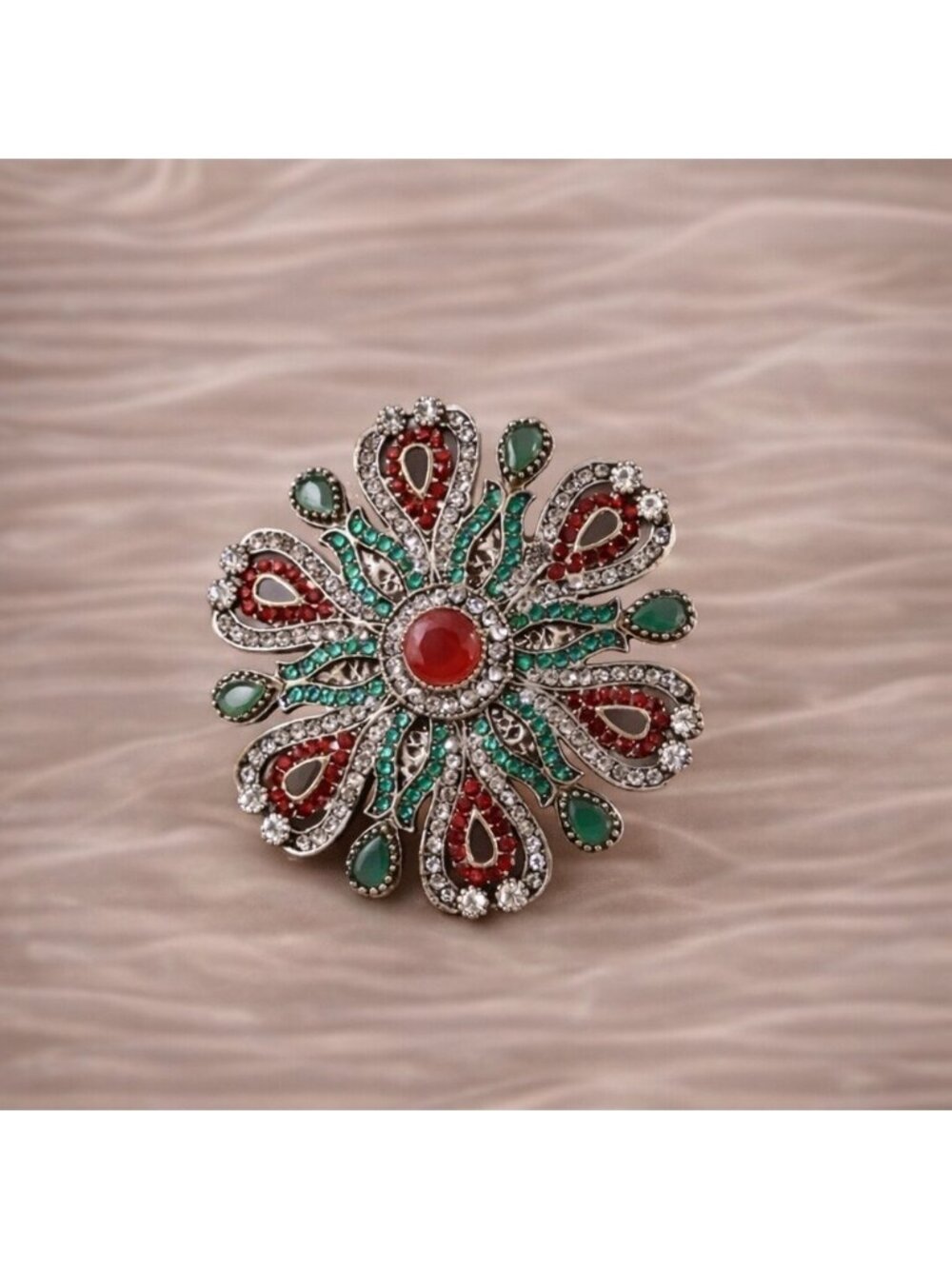 Vintage Baroque Queen Crystal Elegant Brooch